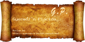 Gyermán Placida névjegykártya